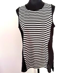 Calvin Klein Women’s Black and White Striped Top